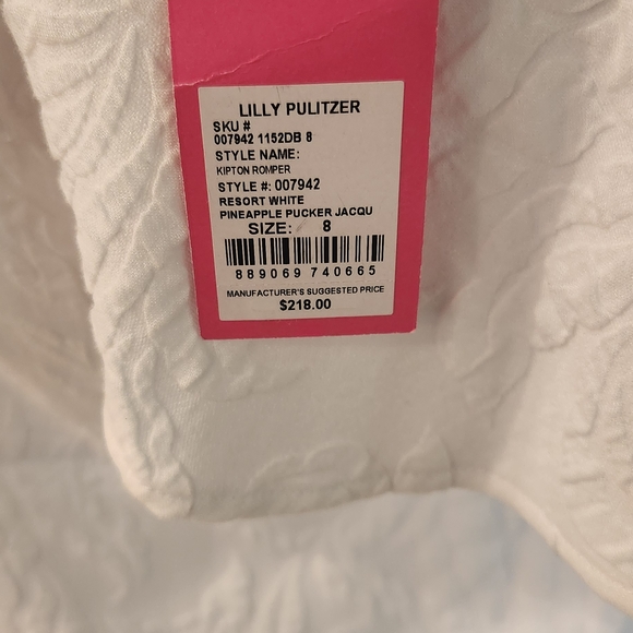 NWT Lilly Pulitzer Kipton Romper Resort White - Picture 7 of 10